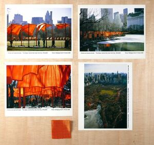 クリスト　Christo　ゲート・プロジェクト　 公式写真　+ サンプル布地　Christo and Jeanne-Claude The Gates Central Park New York