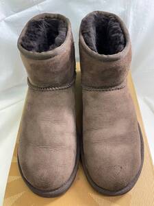 美品UGG ムートンブーツ 24.0㎝ W CLASSIC MINI 5854 W/ CHO ブラウン（SMU5858SM)