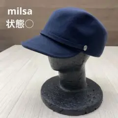 milsa ミルサ ウール キャップ ジョッキー キャップ ネイビー