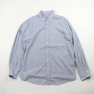 SH / WOOL STRIPE REGULAR COLLAR SHIRT エスエイチ ウール ストライプ レギュラーカラー シャツ 表記サイズL