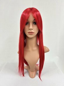 Wigs2you C-005 濃い赤 レッド コスプレウィッグ アニメ アイドル風 耐熱コスプレウィッグ★シンプルなロングスタイル