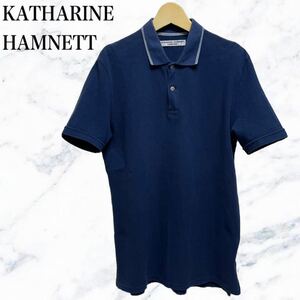 KATHARINE HAMNETT ポロシャツ　紺色　ネイビー　カットソー