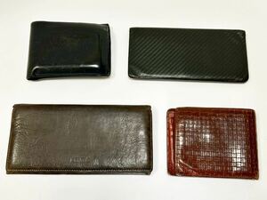 ◆メンズ 財布 4点セット◆ ETTINGER エッティンガー　KENZO ケンゾー　dunhill ダンヒル 等　ブラック＆ブラウン 【USED】0409