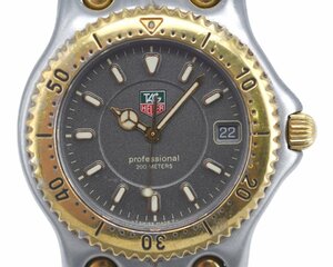 [中古品] 稼働品【TAG Heuer】タグホイヤー セル プロフェッショナル200ｍ WG1120 メンズ 35ｍｍ グレー文字盤 クォーツ 中古品