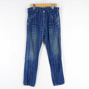 Hideyuki Yamane デニムパンツ チェック Size 30 #22343 EVISU アメカジ カジュアル