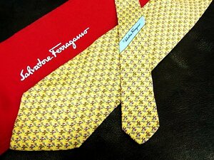 ★並品★4R01485【Ferragamo】フェラガモ「スキー スポーツ 柄」ネクタイ