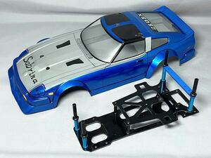 京商 ファントムEP4WD EXT 用 フェアレディ280Z ボディ ＆ ボディマウント シャーシー 当時物 1/12 RCカー ／#ayk ABC 無限 タミヤ ヨコモ