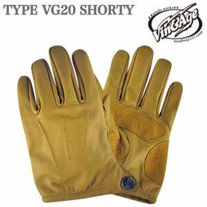 Vin＆Age ヴィンアンドエイジ レザーグローブ ショート スタッズ無し VG20 SHORTY CAMEL /XL 人気 オールドスクール 70