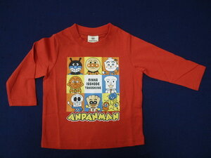 新品　OA3408-100　アンパンマン　長袖Tシャツ　赤　レターパック発送（代引き不可）