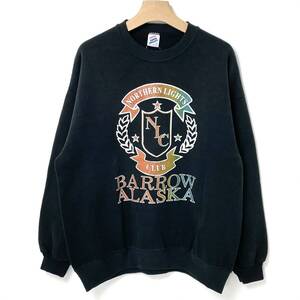 【MADE IN USA】1980-90s NORTHERN LIGHTS CLUB ブラック JERZEES/ジャージーズ ヴィンテージ スウェットシャツ XLサイズ【SS-0022B-1031】