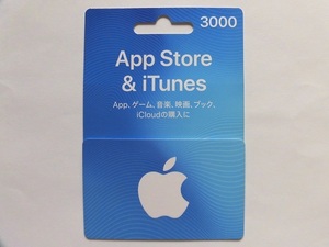 ★App Store & iTunes ギフトカード3000円分★Apple★コード通知のみ