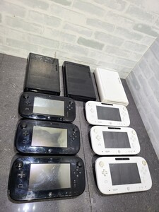 【ジャンク品】管1D173 WiiU 本体 WUP-101(×3台)/ ゲームパッド WUP-010(×6台)　9台セット　通電・動作未確認