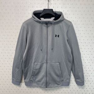 アンダーアーマー メンズ ジップアップ パーカー　グレー/L/薄手裏起毛　 UNDER ARMOUR