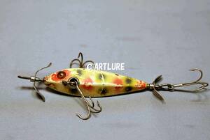 VINTAGE WOODEN LURE HEDDON 0 DOWAGIAC MINNOW C1915~ 希少（Ｂ1556-Ｊ4Ｐ　）USA MADE #OLDLURE #ARTLURE_VINTAGE ＃ヴィンテージルアー