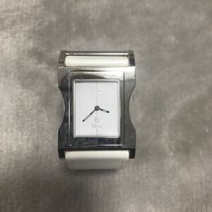 Christian Dior クリスチャン・ディオール レディース 腕時計 アナログ 革ベルト ホワイト