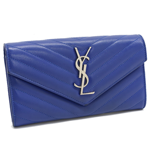 サンローランパリ マトラッセ ラージフラップウォレット 長財布 YSL カサンドラ YSL SAINT LAURENT PARIS