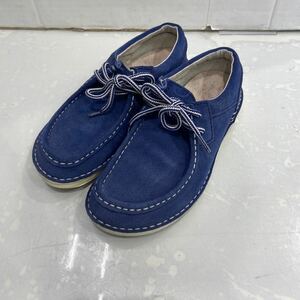 【BIRKENSTOCK ビルケンシュトック】パサデナ 23cm ネイビー モカシン シューズ 2403oki k