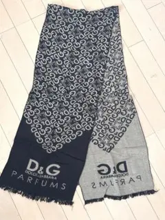 D&G ロゴ入りマフラー グレー/ブラック