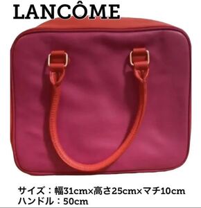 【新品未使用 限定品】LANCOM ランコム ハンド レッド バッグ 鞄 ノベルティ ミニボストン レザー バニティ ショルダー 肩掛け