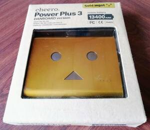 【限定・未開封】cherro Power Plus 3 DANBOARD version 134000mAh モバイルバッテリー ダンボー Gold ingot CHE-067