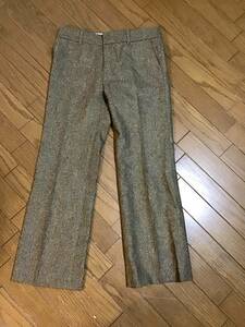 良品【MACPHEE/マカフィー】ウールパンツ/36★ブラウン、ごま塩★レディース★USED