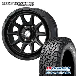 4本セット MUDVANCE06 16x6.5J 6/139.7 +38 FMB BFGoodrich All-Terrain T/A KO2 215/70R16 ホワイトレター ハイエース 200系