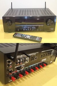 DENON　AVアンプ　AVR-X1500H　互換リモコン＋新品HDMIケーブル付き　4K・Bluetooth受信・超美品動作良好　良音　快調でスマホアプリも便利