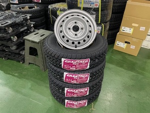 ダンロップTG4　145R12　6PR新品スズキ純正スチールホイール４本セットダンロップ送料込即決2023年製造