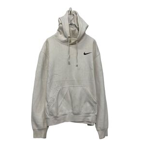 NIKE プリント スウェット パーカー ナイキ L~ ホワイト 裏起毛 古着卸 アメリカ仕入 a607-6065