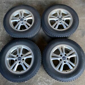 【超バリ溝】スタッドレスタイヤ 4本セット 215/65R16 DUNLOP 16×6.5J +35 5穴 PCD114.3 アルファード ヴェルファイア カローラクロス 等