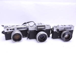 ☆NIPPON KOGAKU NIKKOREX / KONICA AUTO S / YASHICA ELECTRO 35 GSN 3個セット フィルムカメラ レンジファインダー ジャンク品