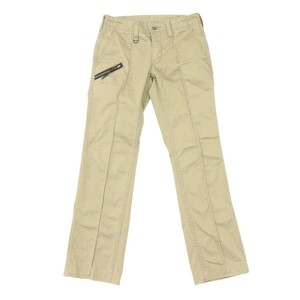 NICOLE CLUB FOR MEN ニコルクラブ フォーメン 通年 ジップポケット★ スリム スラックス パンツ Sz.44　メンズ ベージュ　A4B01449_3#R