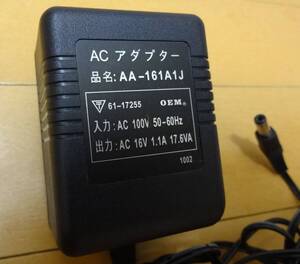 ヤフーBB トリオTrioモデム 用ACアダプター AA-161A1J AC16V 1.1A 17.6VA