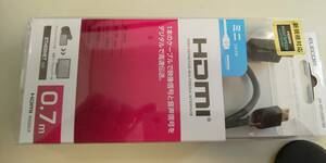 エレコム mini HDMI ケーブル 0.7m 4K × 2K対応 ブラック DH-HD14EM07BK(新品未開封)