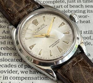 ROLEX OYSTER PERPETUAL 6564 Cal.1030 Guilloche Dial Upright Logoロレックス オイスターパーペチュアル ギョーシェダイヤル