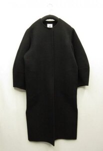 24年フォクシーブティックFOXEY★定価￥385000(税込)カシミヤ100%ノーカラーコート　リリアン◆サイズ38