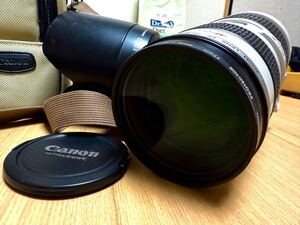 CANON EF 70-200mm F2.8L USM キャノン 白レンズ フード、レンズカバー、純正バッグ付き 動作確認済み