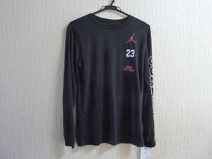 ★ジョーダン【JORDAN】☆キッズ グラフィック長袖Tシャツ(ロンT)★ブラック黒★キッズサイズ160（XL）★ 肌触り最高★新品未使用タグ付★