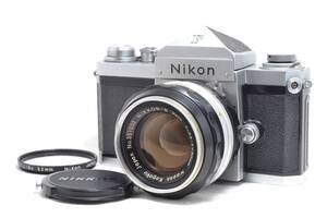 美品 ニコン Nikon F アイレベル 一眼レフ MF フィルムカメラ シルバー Nikkor-S Auto 50mm f/1.4 レンズ Nippon Kogaku #6333