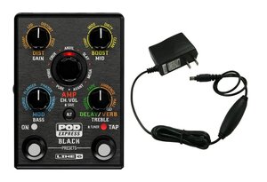 ★LINE6 POD Express Black + DC-1G ギター用 アンプ/エフェクト プロセッサー/純正アダプター付★新品送料込