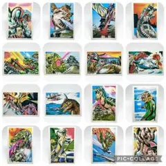 当時物 イワタプロ パチ怪獣 カラー カード 全16種類 コンプリート コンプ