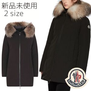 【新品未使用タグ付き】MONCLER Blavet foxfur ブラベット ダウンジャケット　TG2 Black L～XL相当