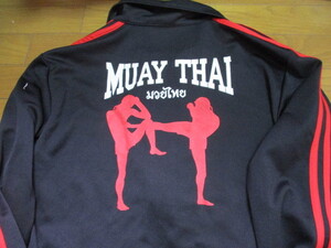 即決あり！　ムエタイ　ジャージ　Lサイズ　ジャケット　黒　MUAY THAI　格闘技　ジム　運動　スポーツ　