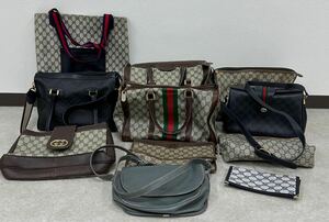 オールドグッチ/GUCCI/GG柄/シェリーライン/ショルダーバッグ/ハンドバッグ/ミニボストンバッグ/ポーチ/財布/セカンドバッグ/11点セット