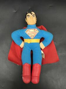0426-09◆DCコミック スーパーマン ぬいぐるみ 人形 ソフビ フィギュア 約22.5cm レトロ レア Superman 