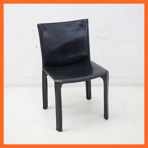 東ハ:【Cassina/カッシーナ】412 CAB キャブ アームレスチェア 本革 レザーチェア ダイニング 食卓椅子 リビング家具 ★送料無料★