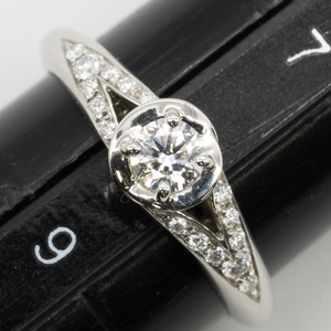 ブルガリ BVLGARI インコントロ ダモーレ リング Pt950 ダイヤ 0.18ct D-IF-Ex #8 レディース 中古 美品 [質イコー]