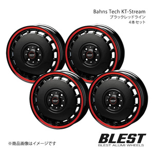 Bahns Tech KT-Stream ライフ JC1 アルミホイール 4本セット 【14×4.5J 4-100 +45 ブラックレッドライン】