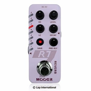 最落無し! Mooer　R7　/ a47093　ミニサイズに7種類のリバーブエフェクトを収録！機能的なリバーブエフェクトペダル　1円