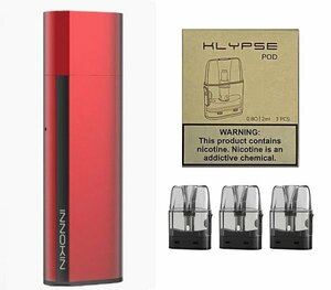 新品 INNOKIN KLYPSE POD KIT スカーレット＋交換用カートリッジ 3個入り イノキン クリプス 電子タバコ Vape ベイプ 正規品 保証あり